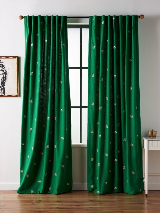 Anthropologie Other - *new* pair of Anthropologie embroidered bees curtains (84” L x 50” W)